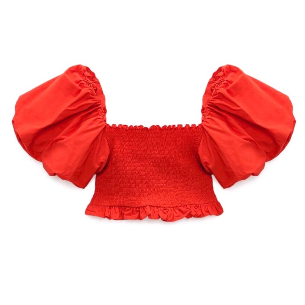 Zara Puff Sleeve Crop Top